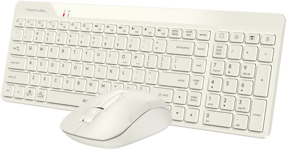 Клавиатура + мышь A4Tech Fstyler FG2300 Air клав:бежевый мышь:бежевый USB беспроводная slim (FG2300 AIR BEIGE)