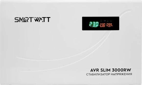 Стабилизатор напряжения Smartwatt AVR Slim 3000RW 3000ВА белый Стабилизатор напряжения Smartwatt AVR Slim 3000RW 3000ВА белый