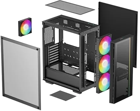 Корпус Deepcool Matrexx 55 V4 черный без БП ATX 7x120mm 2x140mm 2xUSB3.0 audio bott PSU Корпус Deepcool Matrexx 55 V4 черный без БП ATX 7x120mm 2x140mm 2xUSB3.0 audio bott PSU