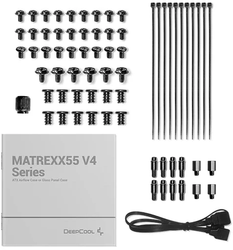 Корпус Deepcool Matrexx 55 V4 черный без БП ATX 7x120mm 2x140mm 2xUSB3.0 audio bott PSU Корпус Deepcool Matrexx 55 V4 черный без БП ATX 7x120mm 2x140mm 2xUSB3.0 audio bott PSU