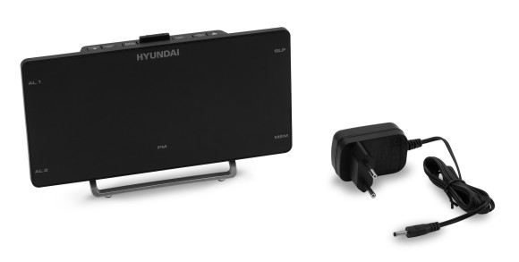 Радиобудильник Hyundai H-RCL246 черный LCD подсв:зеленая часы:цифровые FM Радиобудильник Hyundai H-RCL246 черный LCD подсв:зеленая часы:цифровые FM