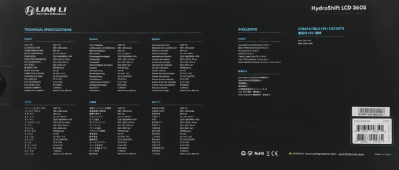 Система водяного охлаждения Lian-Li HydroShift LCD 360S Soc-AM5/AM4/1700/1851 белый 4-pin 29.8dB Al+Cu LCD 330W Ret (G89.GHSLCD36SW.R0)