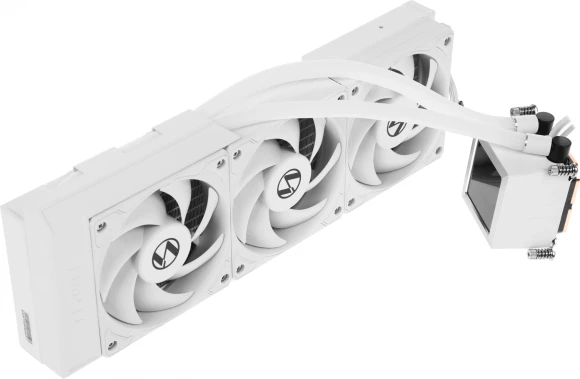 Система водяного охлаждения Lian-Li HydroShift LCD 360S Soc-AM5/AM4/1700/1851 белый 4-pin 29.8dB Al+Cu LCD 330W Ret (G89.GHSLCD36SW.R0)