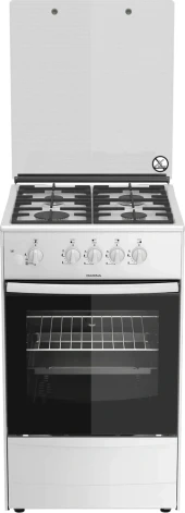 Плита Газовая Darina ABA 3007 W белый (стеклянная крышка) реш.чугун