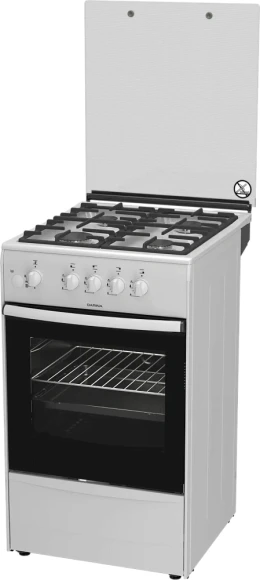 Плита Газовая Darina ABA 3007 W белый (стеклянная крышка) реш.чугун Плита Газовая Darina ABA 3007 W белый (стеклянная крышка) реш.чугун