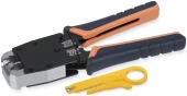 Инструмент обжимной Cabeus HT-L2182R для RJ-45 черный/оранжевый Инструмент обжимной Cabeus HT-L2182R для RJ-45 черный/оранжевый
