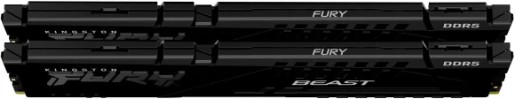 Память DDR5 16GB 6400MHz Kingston KF564C32BBE-16 Fury Beast Black Expo RTL Gaming PC5-51200 CL32 DIMM 288-pin 1.4В single rank с радиатором Ret