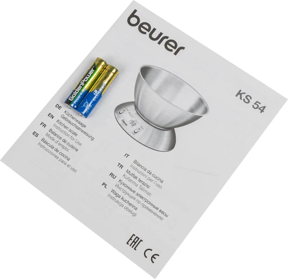 Весы кухонные электронные Beurer KS54 макс.вес:5кг серебристый