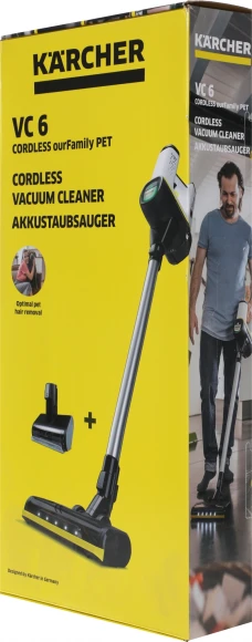 Пылесос Karcher VC 6 Cordless серебристый/белый Пылесос Karcher VC 6 Cordless серебристый/белый