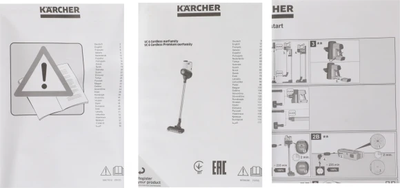 Пылесос Karcher VC 6 Cordless серебристый/белый Пылесос Karcher VC 6 Cordless серебристый/белый