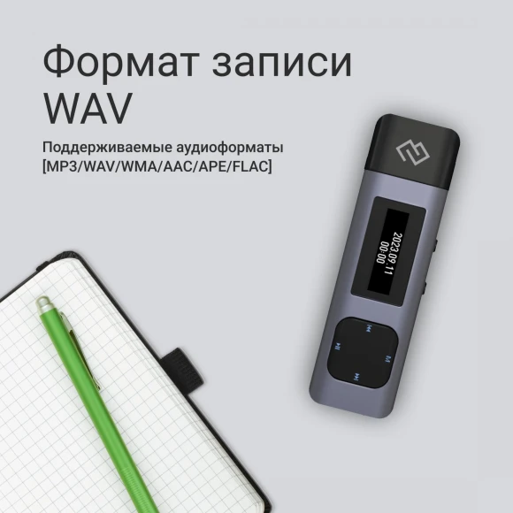 Диктофон Цифровой Digma DiVoice RV50 8Gb черный