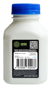 Тонер Cactus CS-TBRCHUC-60 голубой флакон 60гр. для принтера Brother Color Universal TN-230/241/213/217/320/421