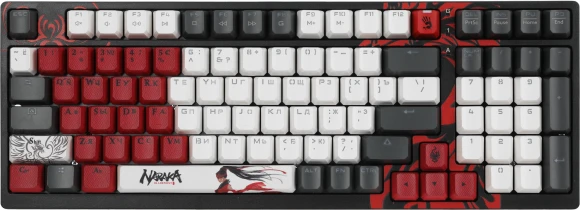 Клавиатура A4Tech S98 Naraka механическая черный/красный USB for gamer LED кабель 1.8м Клавиатура A4Tech S98 Naraka механическая черный/красный USB for gamer LED кабель 1.8м