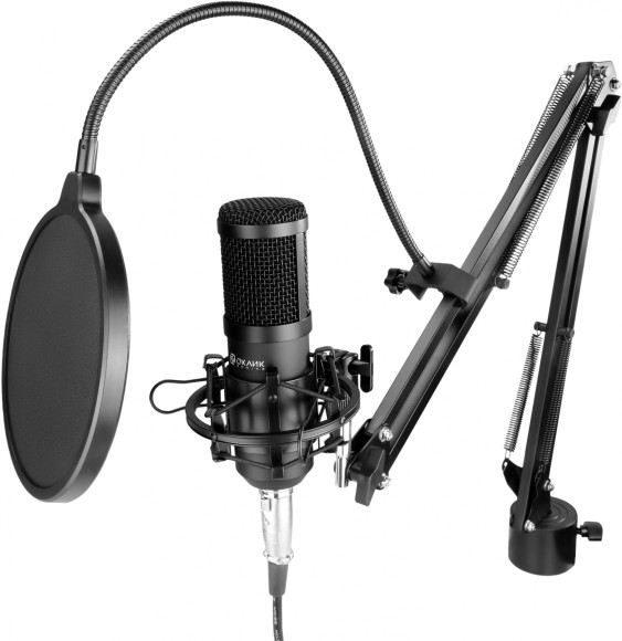 Микрофон проводной Оклик SM-600G 2.5м черный Микрофон проводной Оклик SM-600G 2.5м черный