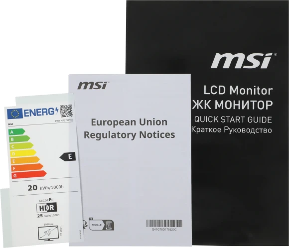 Монитор MSI 27" Pro MP272PMG черный IPS LED 16:9 HDMI M/M Cam матовая HAS Piv 300cd 178гр/178гр 1920x1080 120Hz VGA DP FHD USB 3.9кг