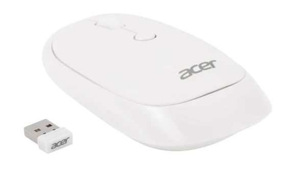 Мышь Acer OMR138 белый оптическая 1600dpi беспров. USB 3but (ZL.MCEEE.01L)