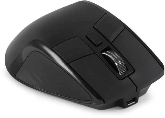 Мышь Оклик 502MW черный оптическая 2400dpi silent беспров. BT/Radio USB для ноутбука 9but (1978678)