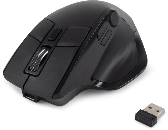 Мышь Оклик 502MW черный оптическая 2400dpi silent беспров. BT/Radio USB для ноутбука 9but (1978678)