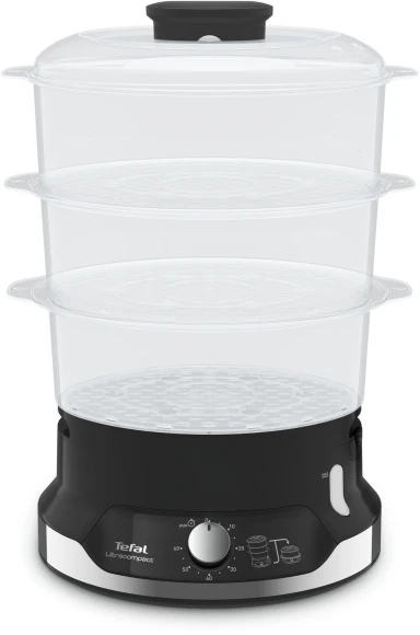 Пароварка Tefal VC204810 3ярус. 800Вт черный