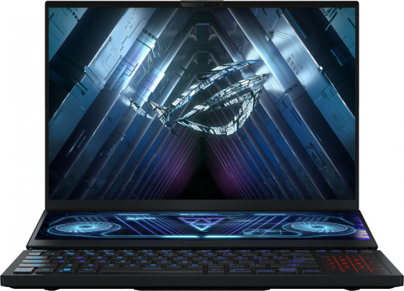 Ноутбук Asus ROG Zephyrus Duo 16 GX650PY-NM085W Ryzen 9 7945HX 32Gb SSD2Tb NVIDIA GeForce RTX4090 16Gb 16" IPS WQXGA (2560x1600) Windows 11 Home black WiFi BT Cam (90NR0BI1-M004X0)