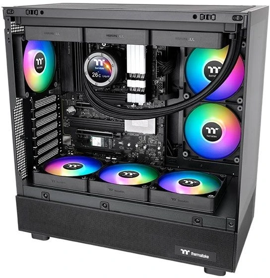 Вентилятор для корпуса Thermaltake CT120 Sync Reverse ARGB 120х120x25 черный 4-pin 31.2дБ (упак.:2шт) (CL-F173-PL12SW-A) Ret Вентилятор для корпуса Thermaltake CT120 Sync Reverse ARGB 120х120x25 черный 4-pin 31.2дБ (упак.:2шт) (CL-F173-PL12SW-A) Ret