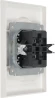 Розетка силов. IEK Brite РС12-2-БрБ BR-R20-10-K01-F 2розет. двойн. скрыт. IP20 белый (упак.:1шт)