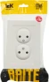 Розетка силов. IEK Brite РС12-2-БрБ BR-R20-10-K01-F 2розет. двойн. скрыт. IP20 белый (упак.:1шт)