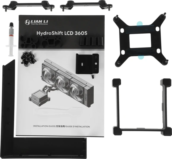 Система водяного охлаждения Lian-Li HydroShift LCD 360S Soc-AM5/AM4/1700/1851 черный 4-pin 29.8dB Al+Cu LCD 330W Ret (G89.GHSLCD36SB.R0)