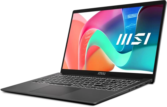 Ноутбук MSI Modern 15 F1MG-1200RU Core 5 120U 16Gb SSD512Gb Intel Graphics 15.6" IPS FHD (1920x1080) Windows 11 Pro grey WiFi BT Cam (9S7-15S111-1200)