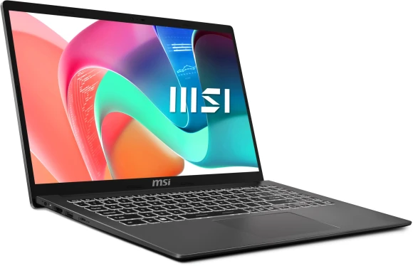 Ноутбук MSI Modern 15 F1MG-1200RU Core 5 120U 16Gb SSD512Gb Intel Graphics 15.6" IPS FHD (1920x1080) Windows 11 Pro grey WiFi BT Cam (9S7-15S111-1200)