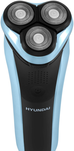Бритва роторная Hyundai H-SH8088 реж.эл.:3 питан.:аккум. голубой/черный Бритва роторная Hyundai H-SH8088 реж.эл.:3 питан.:аккум. голубой/черный
