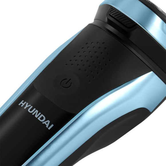 Бритва роторная Hyundai H-SH8088 реж.эл.:3 питан.:аккум. голубой/черный Бритва роторная Hyundai H-SH8088 реж.эл.:3 питан.:аккум. голубой/черный