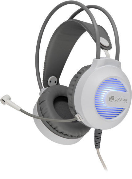 Наушники с микрофоном Оклик HS-L300G белый 2.2м мониторные оголовье (1796952) Наушники с микрофоном Оклик HS-L300G белый 2.2м мониторные оголовье (1796952)