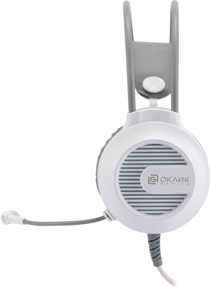 Наушники с микрофоном Оклик HS-L300G белый 2.2м мониторные оголовье (1796952) Наушники с микрофоном Оклик HS-L300G белый 2.2м мониторные оголовье (1796952)
