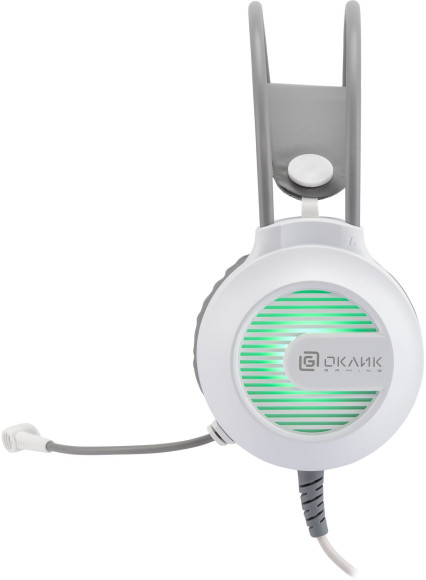Наушники с микрофоном Оклик HS-L300G белый 2.2м мониторные оголовье (1796952) Наушники с микрофоном Оклик HS-L300G белый 2.2м мониторные оголовье (1796952)