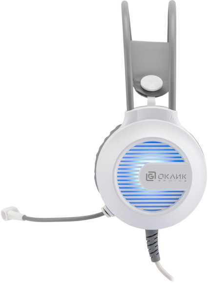 Наушники с микрофоном Оклик HS-L300G белый 2.2м мониторные оголовье (1796952) Наушники с микрофоном Оклик HS-L300G белый 2.2м мониторные оголовье (1796952)