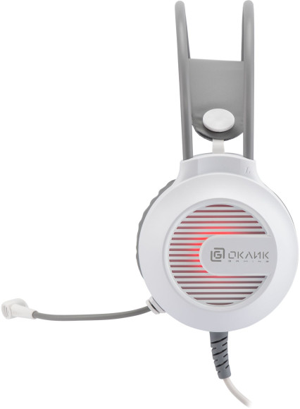 Наушники с микрофоном Оклик HS-L300G белый 2.2м мониторные оголовье (1796952) Наушники с микрофоном Оклик HS-L300G белый 2.2м мониторные оголовье (1796952)