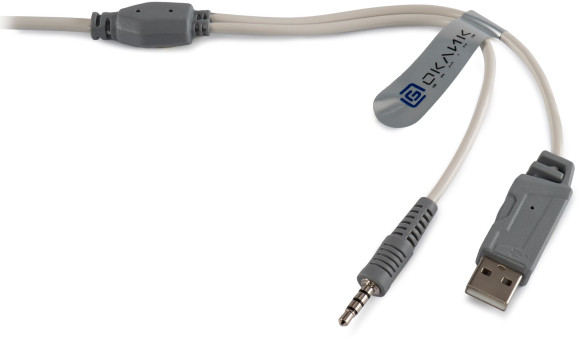 Наушники с микрофоном Оклик HS-L300G белый 2.2м мониторные оголовье (1796952) Наушники с микрофоном Оклик HS-L300G белый 2.2м мониторные оголовье (1796952)