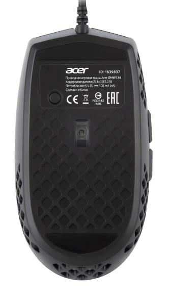 Мышь Acer OMW134 черный оптическая 6400dpi USB 6but (ZL.MCEEE.018)