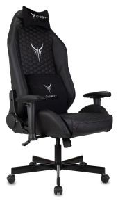 Кресло игровое Knight Neon черный соты экокожа с подголов. крестов. металл