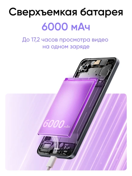 Смартфон Realme RMX5078 14T 5G 256Gb 12Gb черный моноблок 3G 4G 2Sim 6.67" 1080x2400 Android 15 50Mpix 802.11 a/b/g/n/ac NFC GPS GSM900/1800 GSM1900 Protect