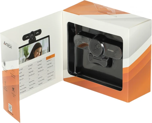 Камера Web A4Tech PK-1000HA черный 8Mpix (3840x2160) USB2.0 с микрофоном Камера Web A4Tech PK-1000HA черный 8Mpix (3840x2160) USB2.0 с микрофоном
