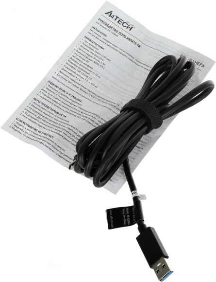 Камера Web A4Tech PK-1000HA черный 8Mpix (3840x2160) USB2.0 с микрофоном Камера Web A4Tech PK-1000HA черный 8Mpix (3840x2160) USB2.0 с микрофоном