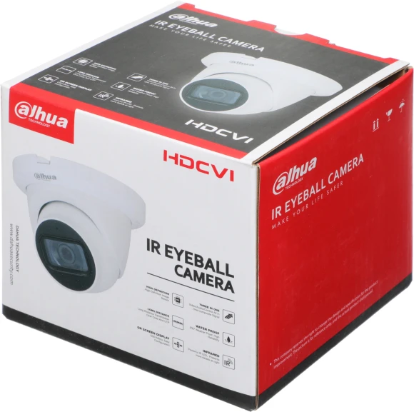 Камера видеонаблюдения аналоговая Dahua DH-HAC-HDW1231TLMQP-A-0360B 3.6-3.6мм HD-CVI HD-TVI цв. корп.:белый