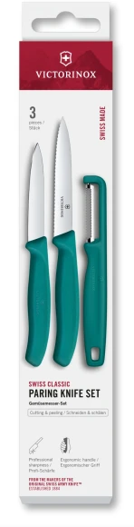 Набор ножей кухон. Victorinox Swiss Classic 6.7116.33C1 для овощей компл.:3предм. овощеч. ассорти европодвес Набор ножей кухон. Victorinox Swiss Classic 6.7116.33C1 для овощей компл.:3предм. овощеч. ассорти европодвес