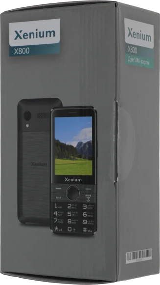 Мобильный телефон Xenium X800 черный моноблок 2Sim 2.8" 240x320 Spreadtrum ThreadX RTOS 0.3Mpix GSM900/1800 MP3 FM microSD max32Gb