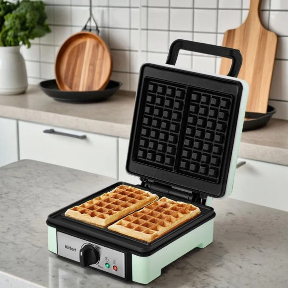 Вафельница Kitfort КТ-1693 1200Вт мятный