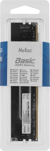 Память DDR4 8GB 3200MHz Netac NTBSD4P32SP-08J Basic RTL PC4-25600 CL22 DIMM 288-pin 1.2В single rank Ret Память DDR4 8GB 3200MHz Netac NTBSD4P32SP-08J Basic RTL PC4-25600 CL22 DIMM 288-pin 1.2В single rank Ret