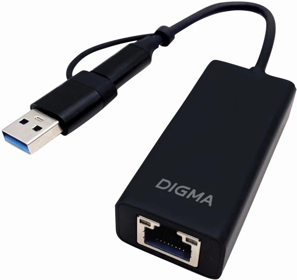 Сетевой адаптер 2.5G Ethernet Digma DLA-GTUC01 USB 3.0 Сетевой адаптер 2.5G Ethernet Digma DLA-GTUC01 USB 3.0