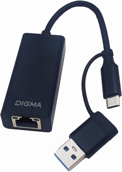 Сетевой адаптер 2.5G Ethernet Digma DLA-GTUC01 USB 3.0 Сетевой адаптер 2.5G Ethernet Digma DLA-GTUC01 USB 3.0